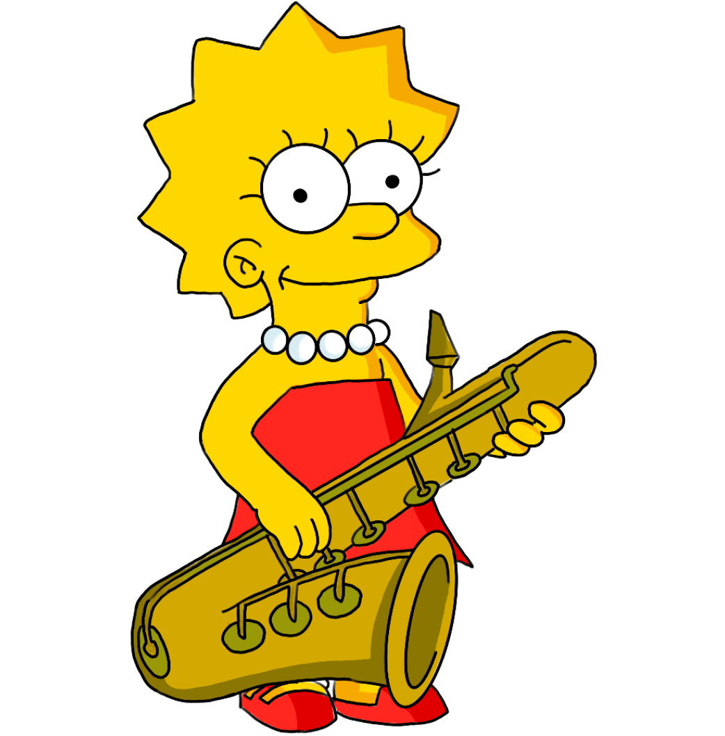 Lisa Simpson spielt Saxophon
