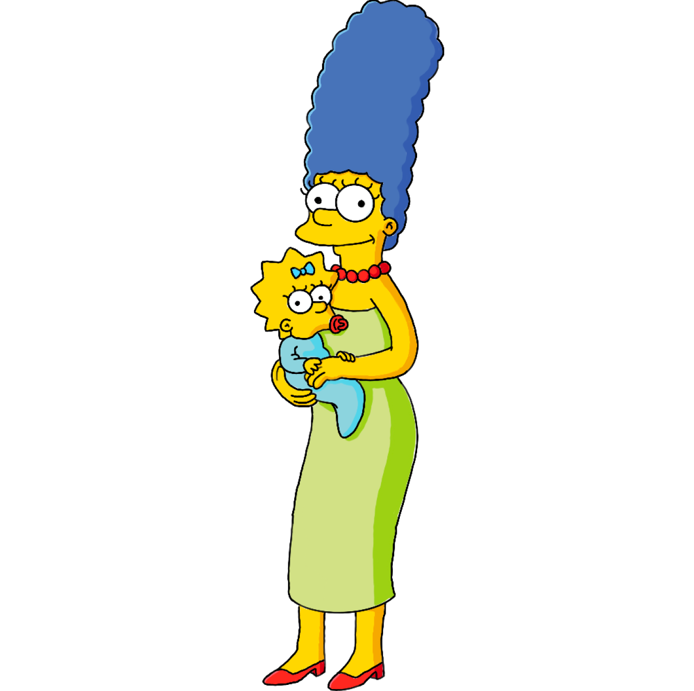 Marge Simpson hält Baby Maggie